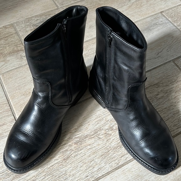 Men’s Insulated Leather Boots Zipper Florsheim Black 9 - Picture 1 of 3